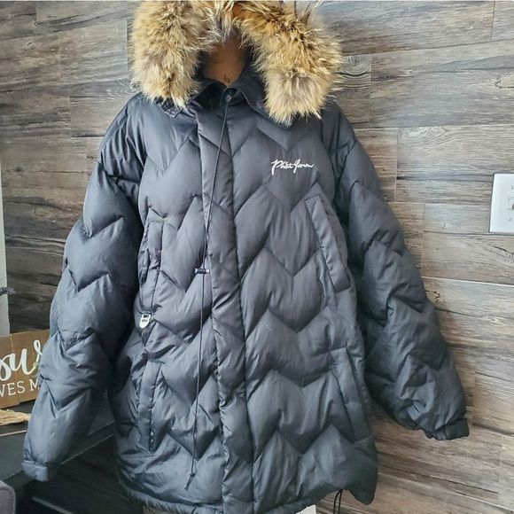 Phat Farm Other - Vintage 90s Phat Farm XXL Expedition Parka Real Fur Hood Full Length Down Filled